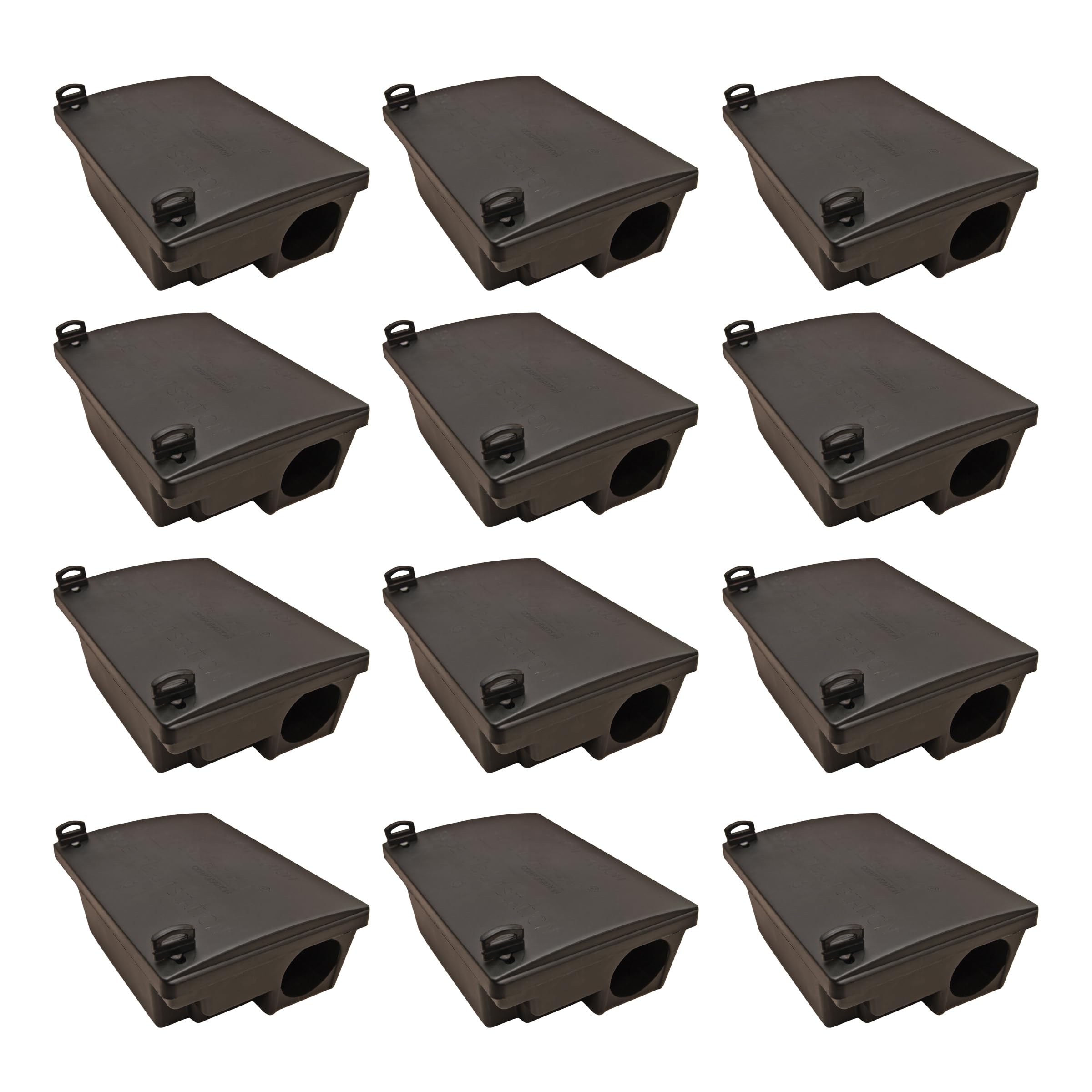 Neogen front view of bait station showing lockable lid and secure design benefits