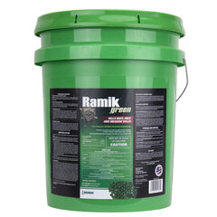 Neogen Ramik Green bucket front label showing product name and weight benefits durable bait