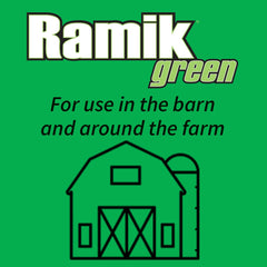 Neogen Ramik Green 20-pound bucket beside common objects illustrating quantity and scale