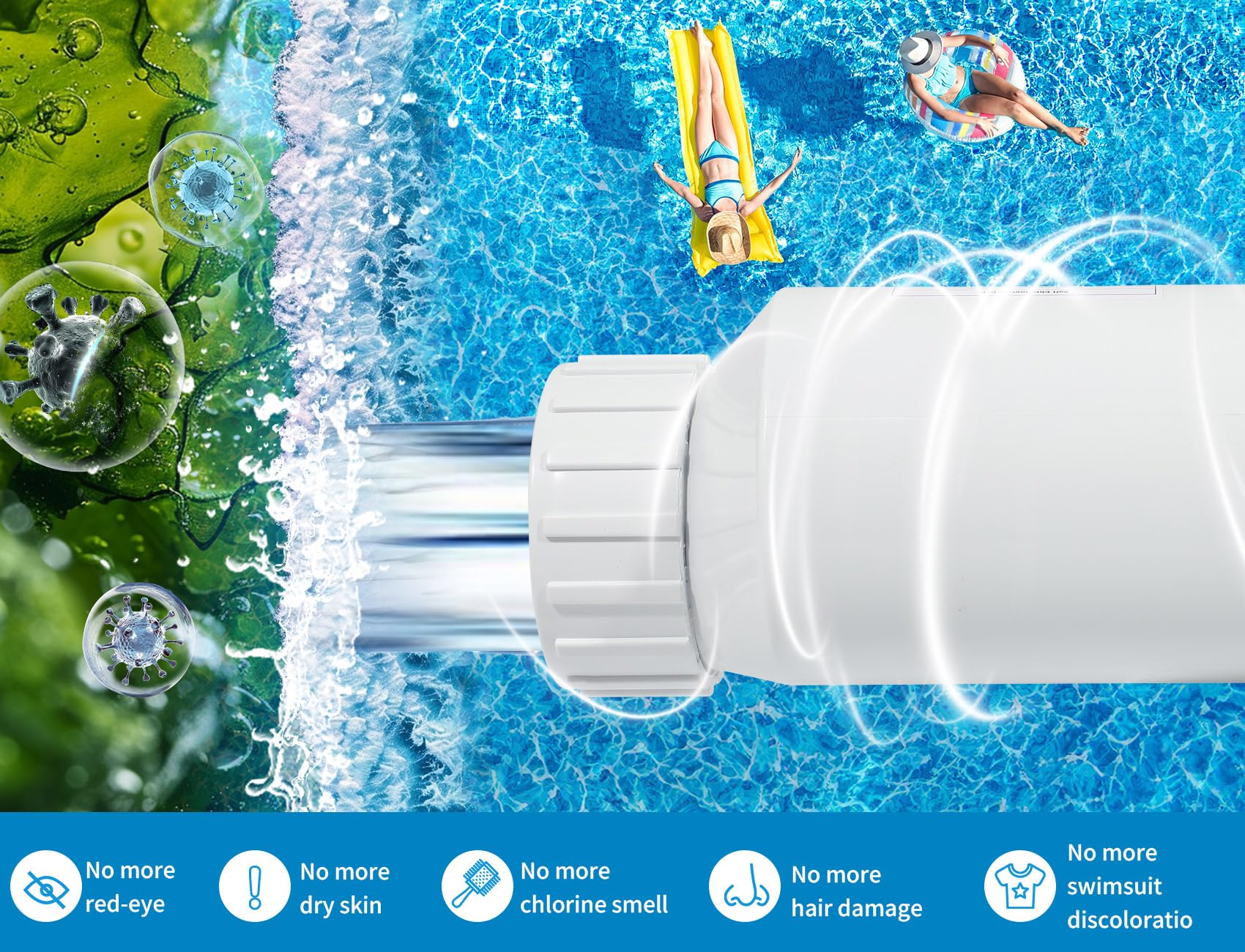 NeoKaleido T-15 installed in pump chamber demonstrating easy plug-and-play installation benefit
