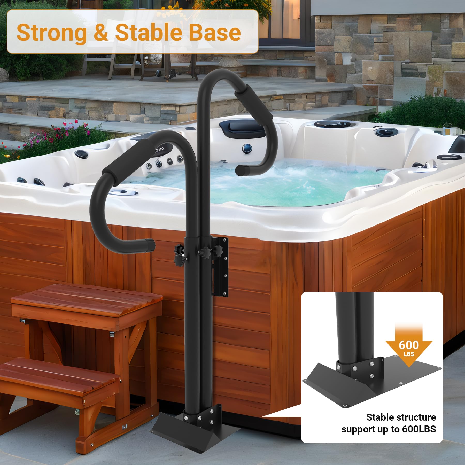 Neorexon height adjustment scale illustrating 38 to 58 inch customization