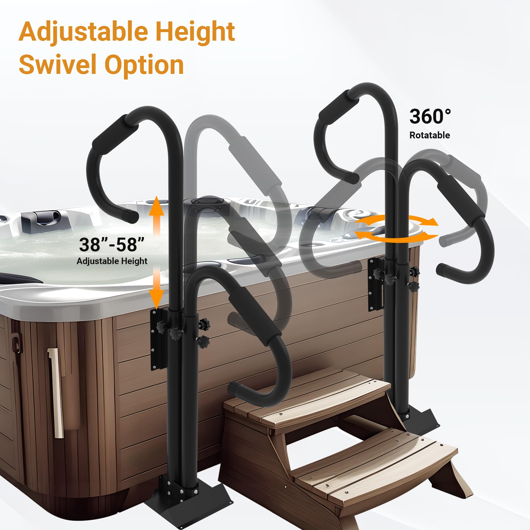 Neorexon side profile demonstrating swivel angle for optimal entry support