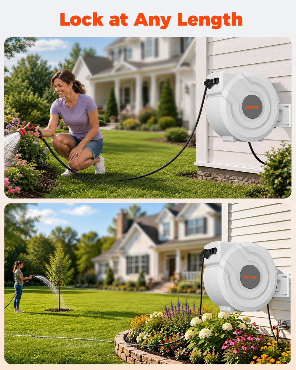 NEOTEC multi‑pattern nozzle showing 9 spray options for versatility