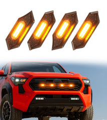 NEOXIST front grille assembly showing snap-in fit and clean OEM look
