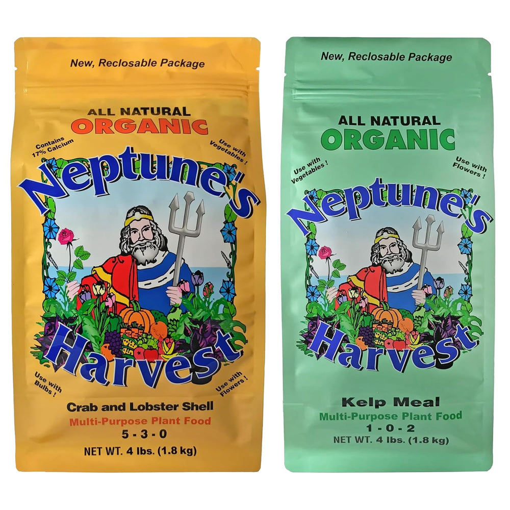 Neptune's Harvest front packaging showing crab and lobster shell benefits