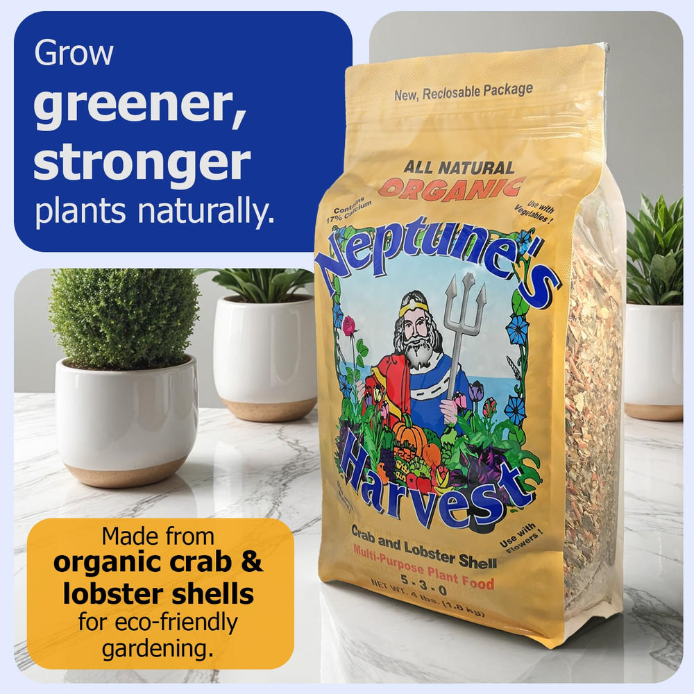 Neptune's Harvest front packaging of kelp meal highlighting organic use