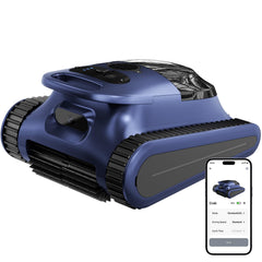 Nepturox front view of robotic cleaner showing compact design and quick start benefit