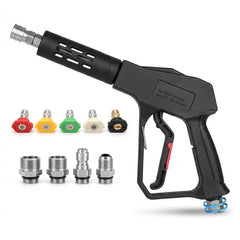 NereidWash front view of compact pressure washer gun showing compact design and control
