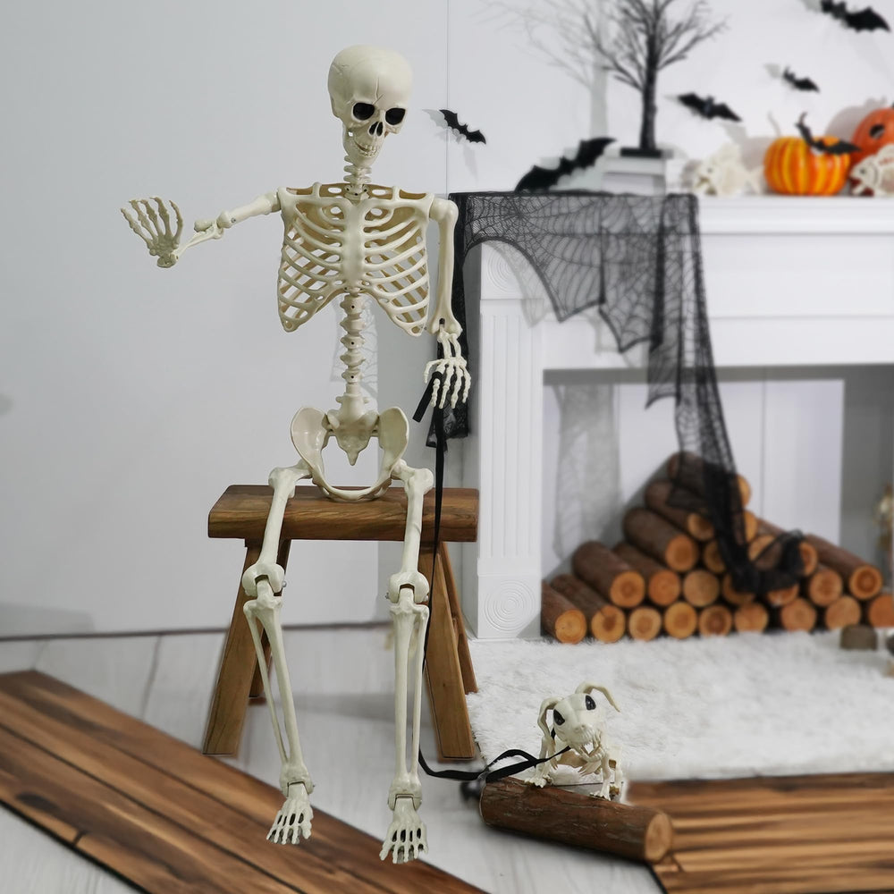 NEROSUN dog skeleton profile with movable head demonstrating expressive pose