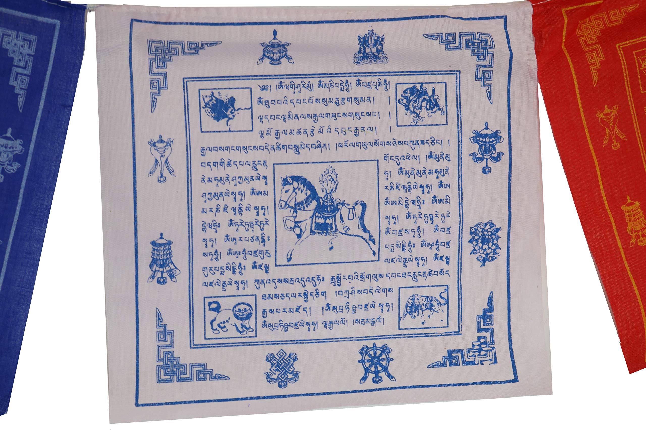 Nervana prayer flags hanging in garden, brings harmony to outdoor spaces