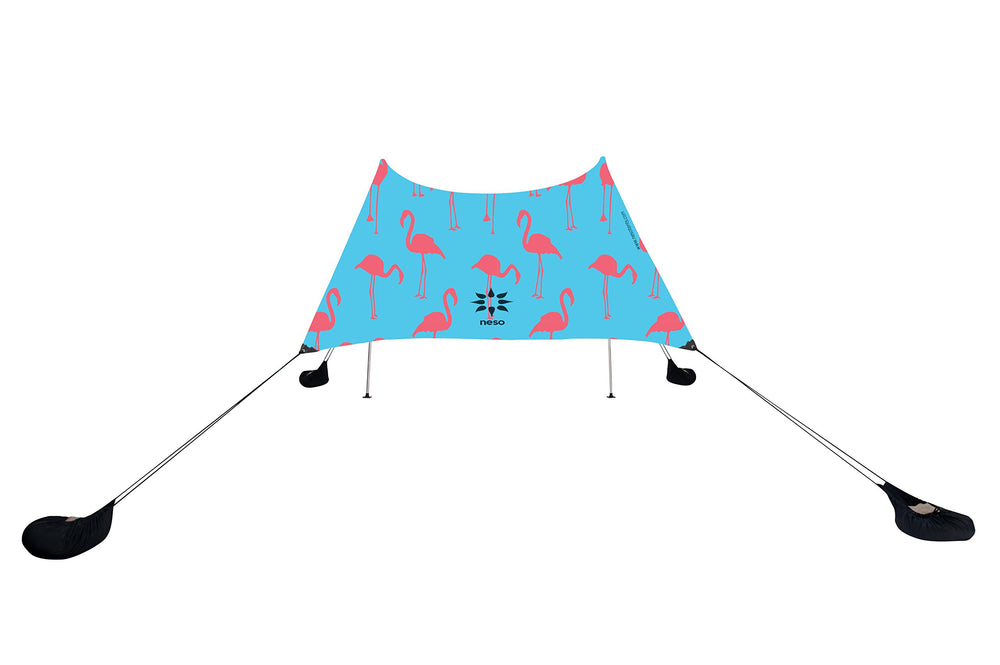 Neso flamingos packed in carry sleeve for easy transport and convenience