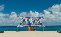 Neso front view canopy showing full shade coverage and easy portability