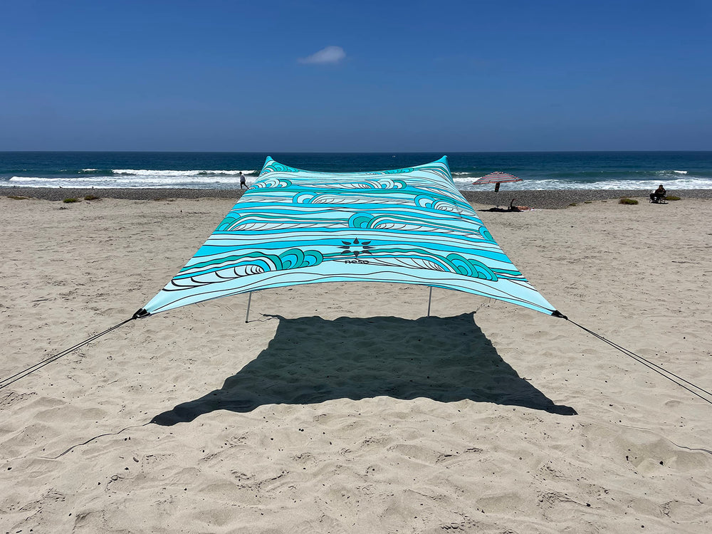 Neso front view full canopy showing shade coverage and quick setup benefit