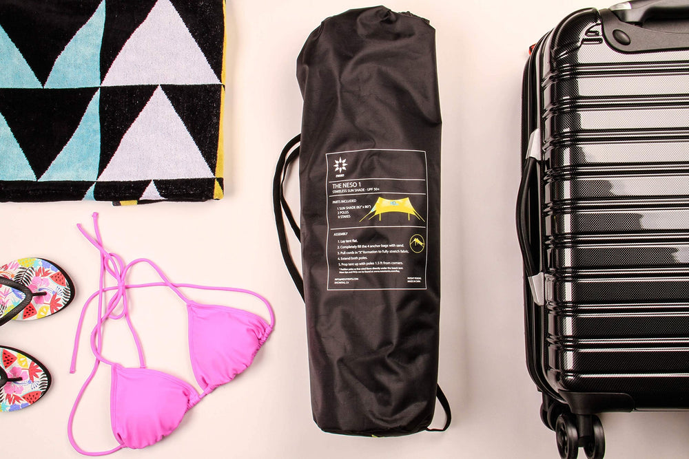 Neso packed in carry bag illustrating compact transport and travel convenience