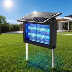NestCrafted front view showing compact bug zapper and light, reduces outdoor pests