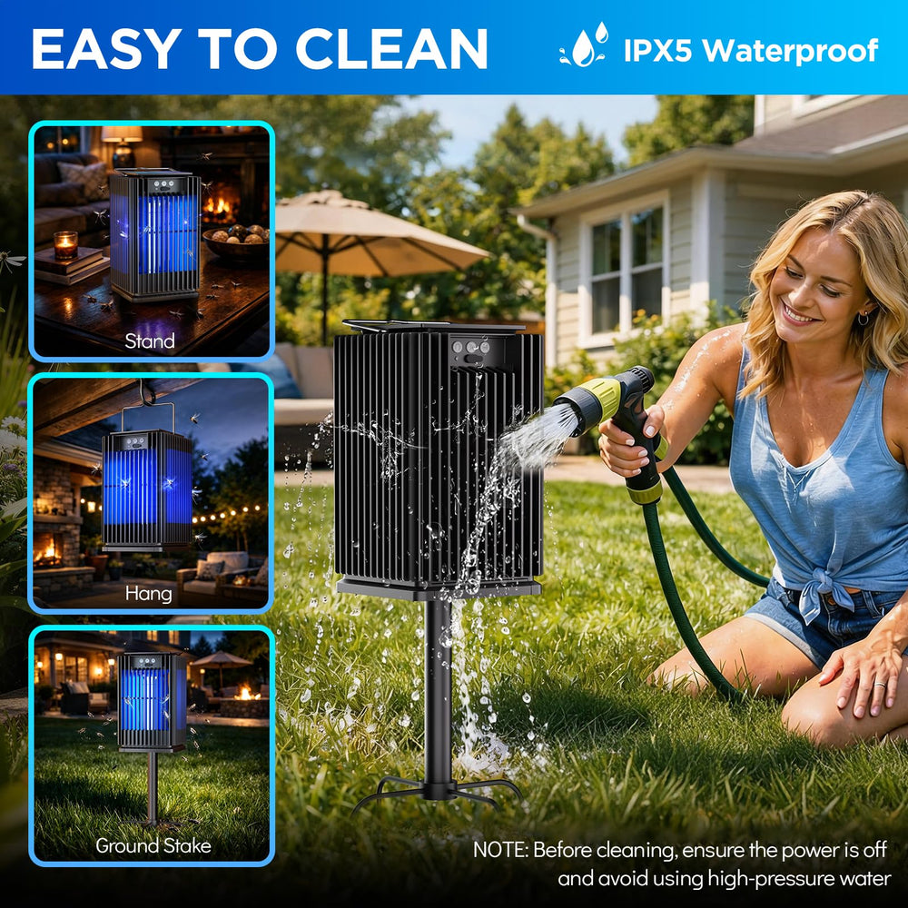 NestCrafted hanging on a patio beam showing cordless placement and family comfort