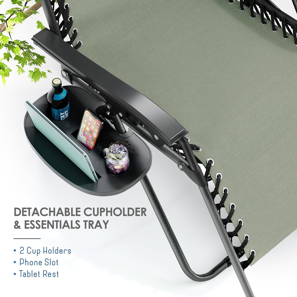 Nestl detachable tray with cup holders and phone slot for hands-free convenience
