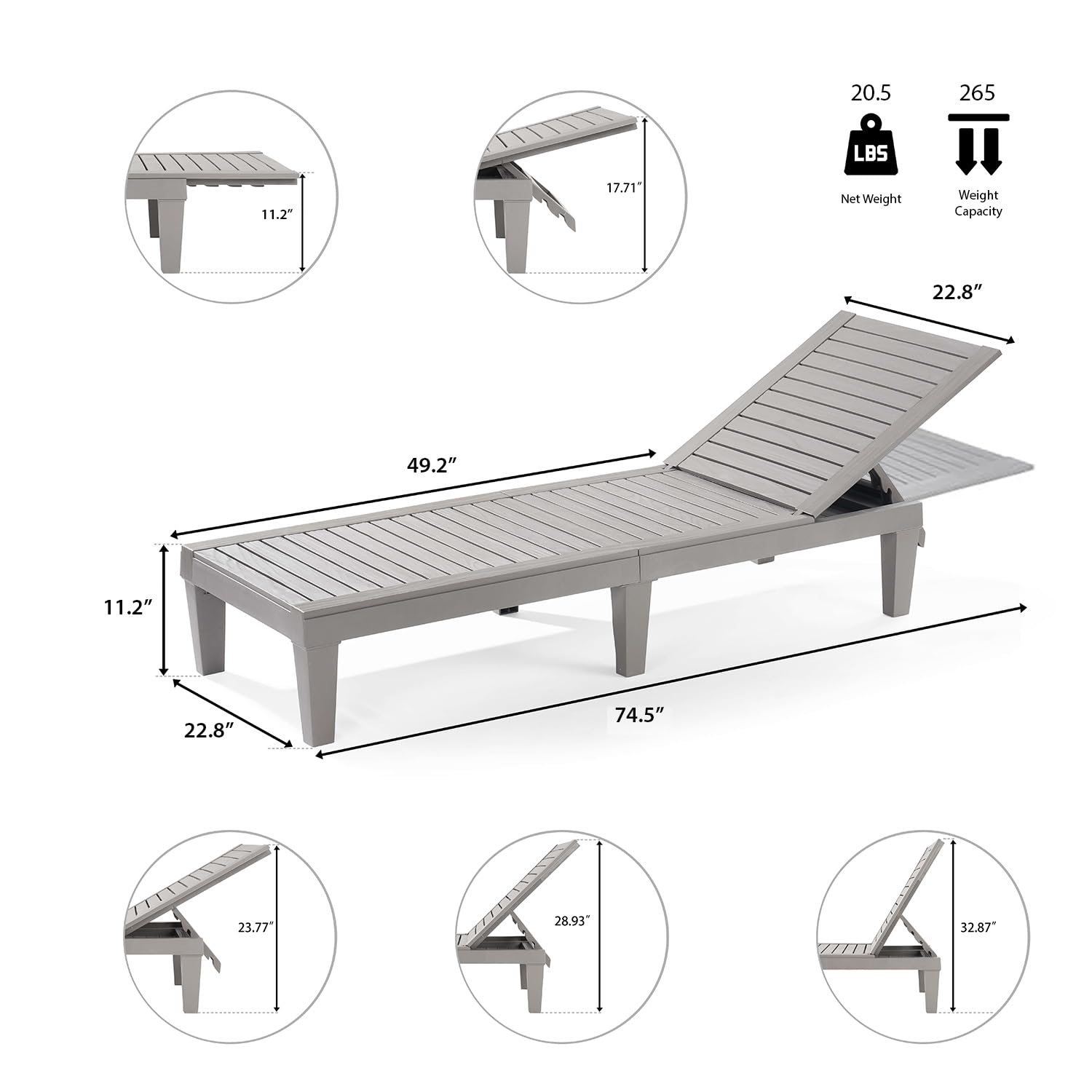 Nestl chaise lounge in reclined position illustrating full-flat comfort for naps