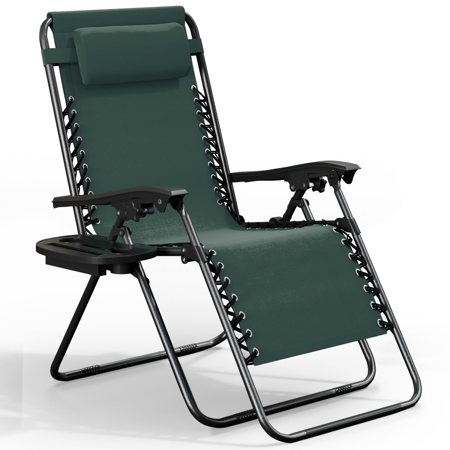 Nestl chair front view showing reclining comfort and cup holder convenience