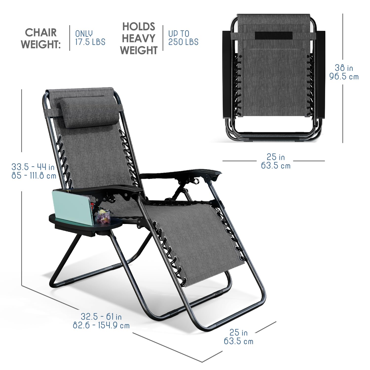 Nestl detachable tray with two cup holders keeping drinks secure