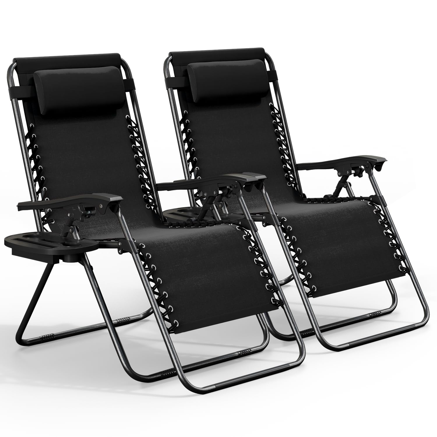 Nestl front view of two chairs showing comfort and portability