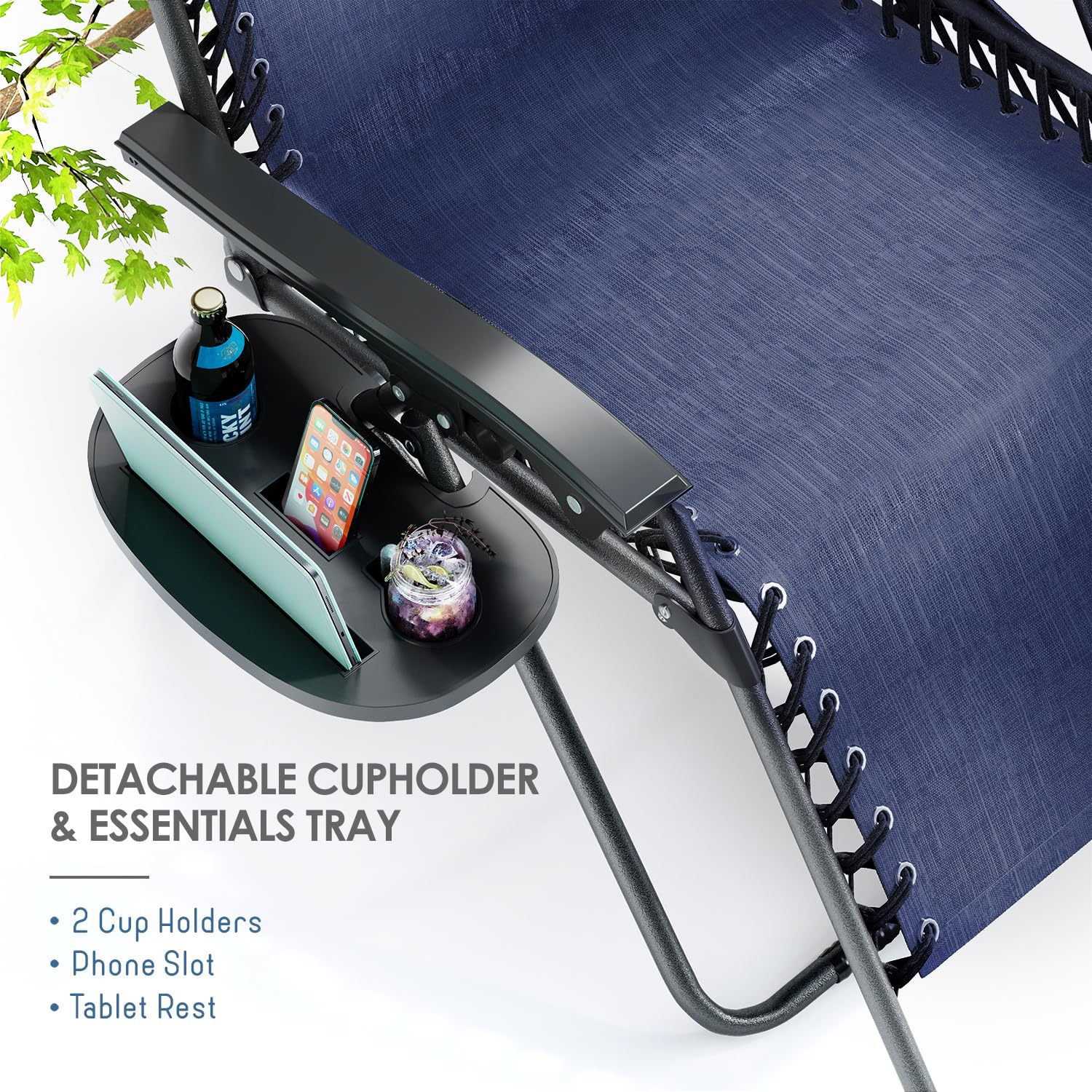Nestl padded headrest detail providing neck support and adjustability