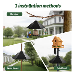 NestShld spring-loaded squirrel baffle close-up blocking climbers effectively