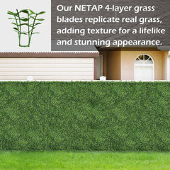 NETAP close-up of faux boxwood leaf texture showing lifelike detail and dense coverage