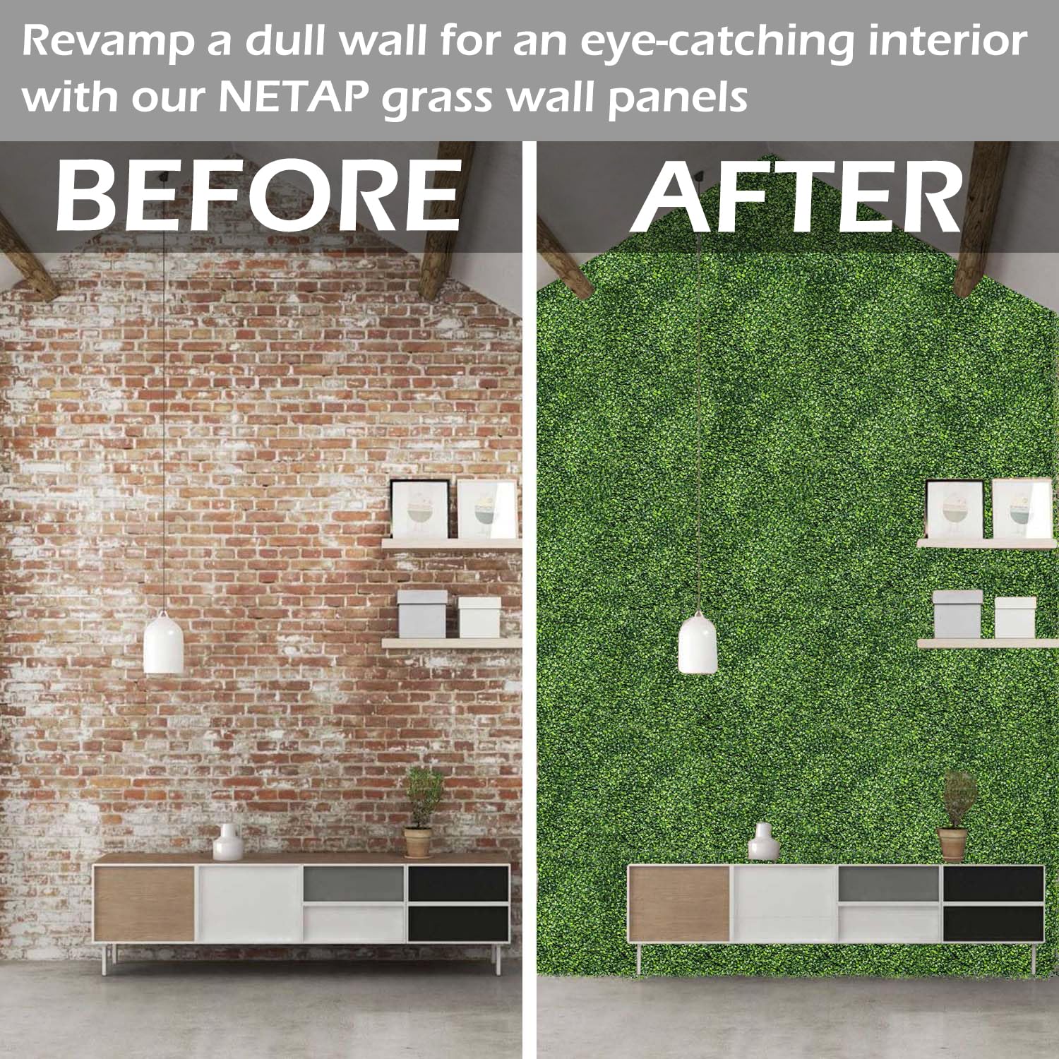 NETAP installed on chain-link fence providing instant privacy and greenery