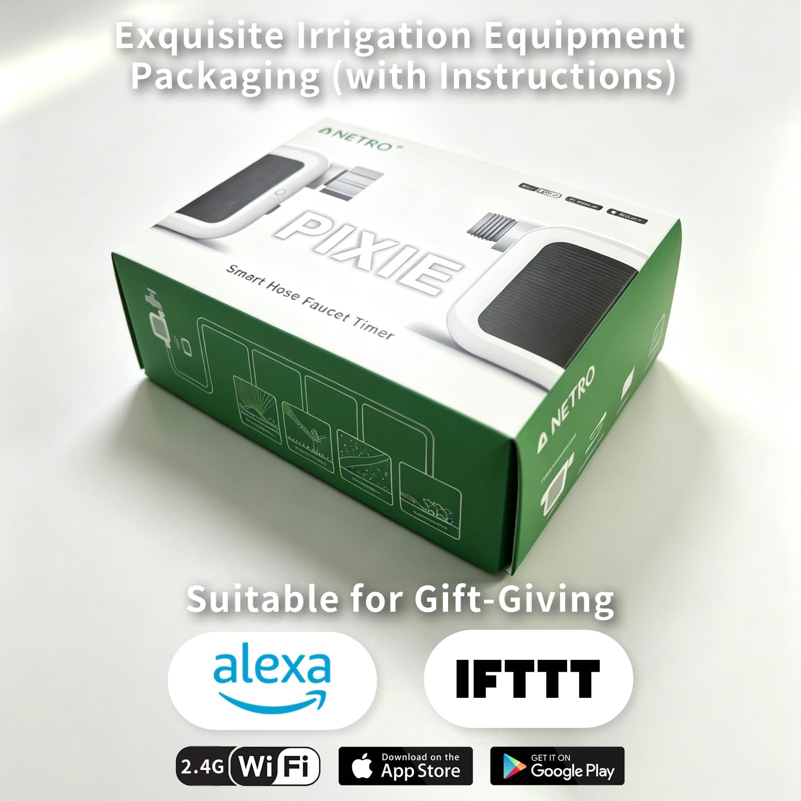 Netro packaging with accessories highlighting ready-to-use kit advantage