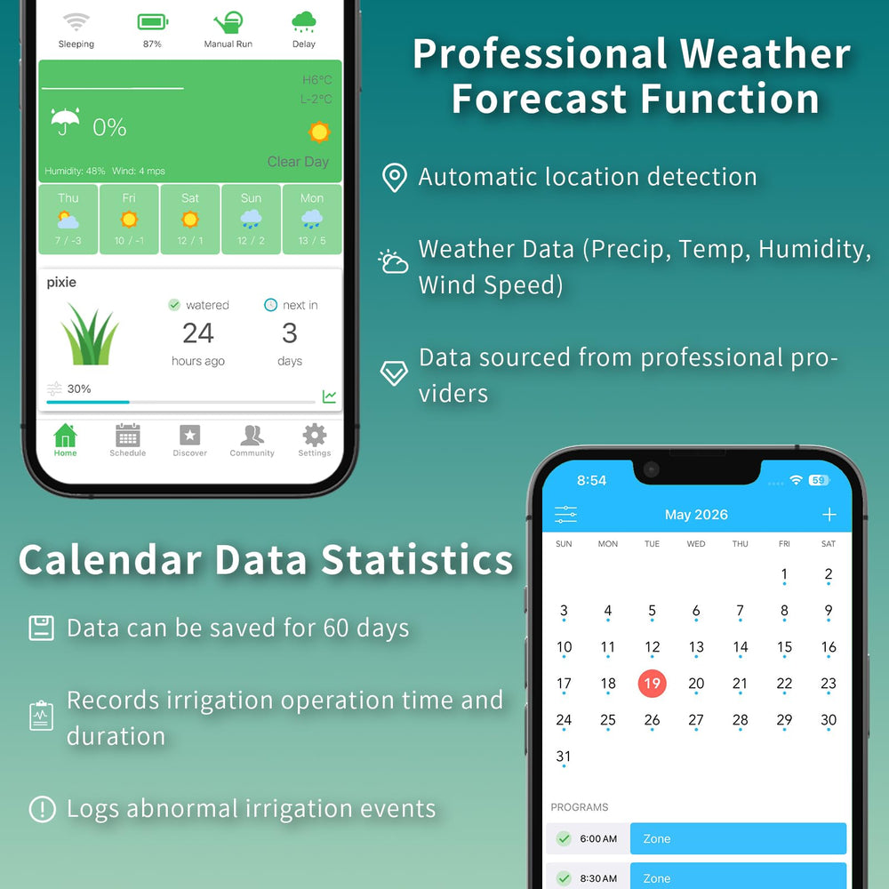 Netro paired with plant sensor in app for data-driven irrigation decisions