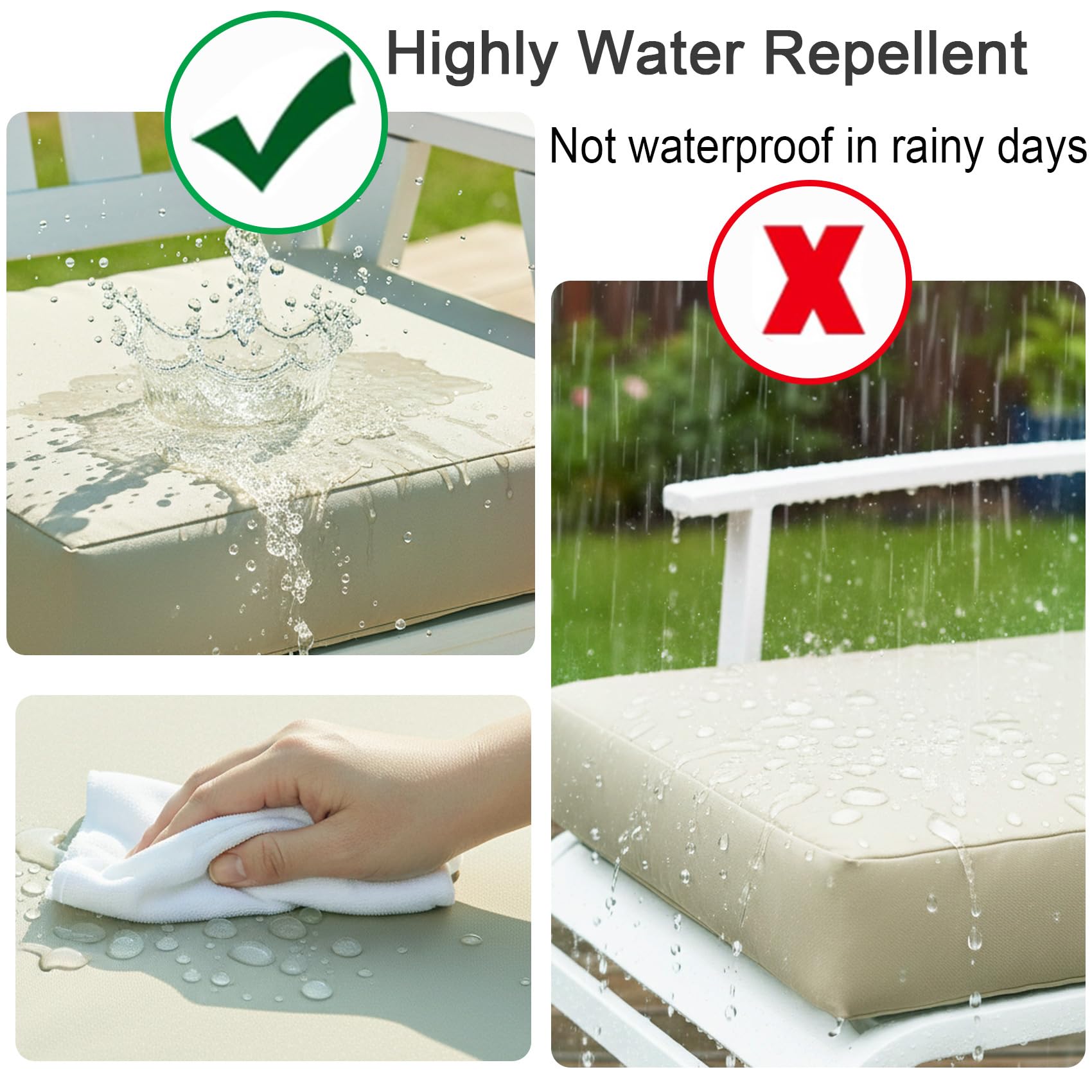 NettyPro cover installed on cushion demonstrating clean tailored appearance