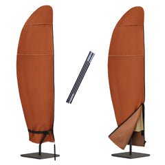 NettyPro front view of brown umbrella cover showing full-length protection and fit