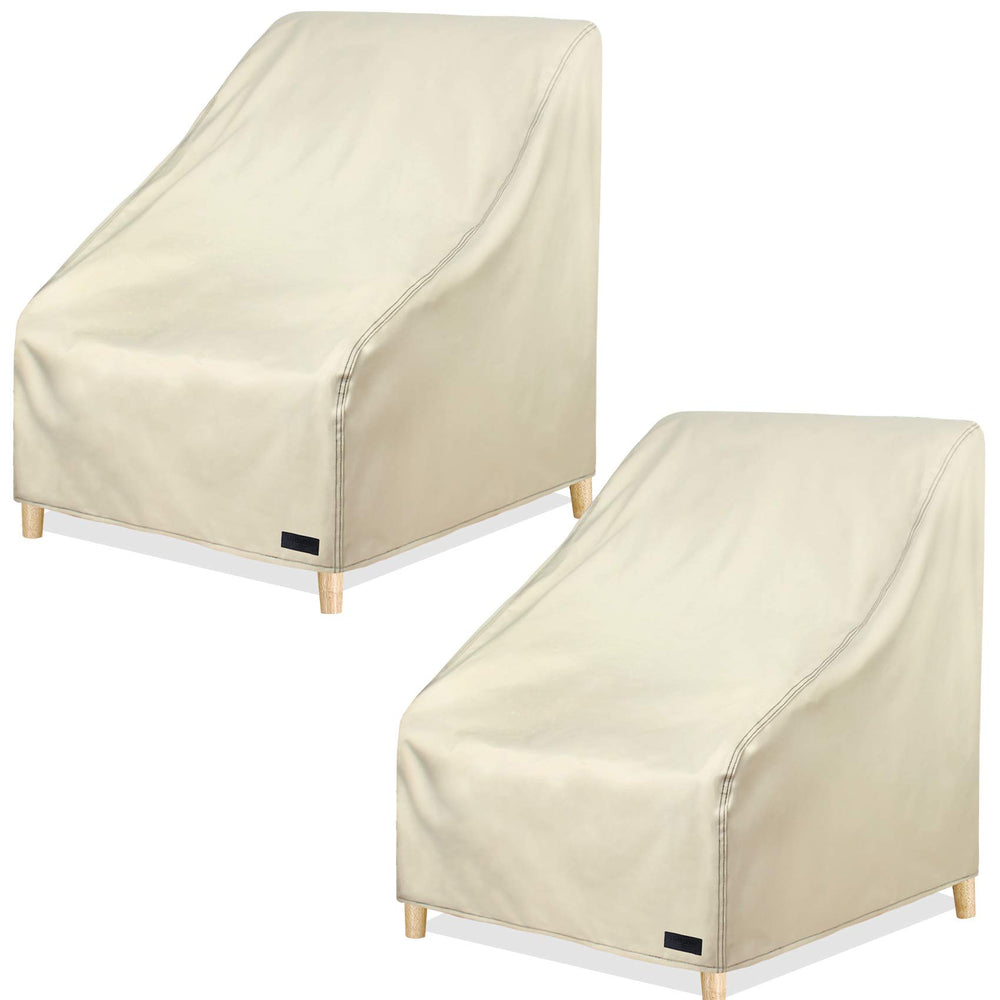 NettyPro front view of beige chair cover showing full coverage and protection