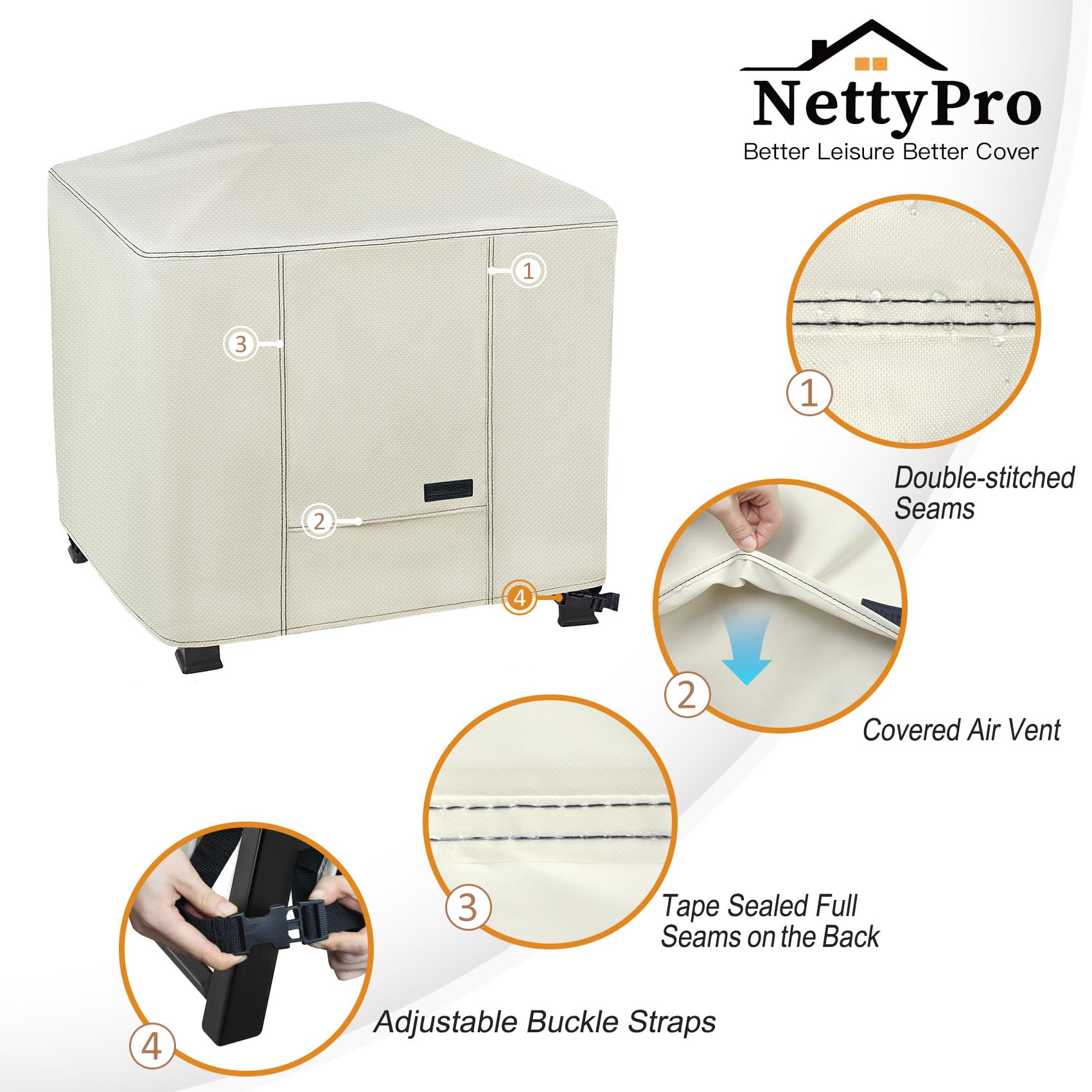 NettyPro large covered vent on front benefit: prevents moisture buildup