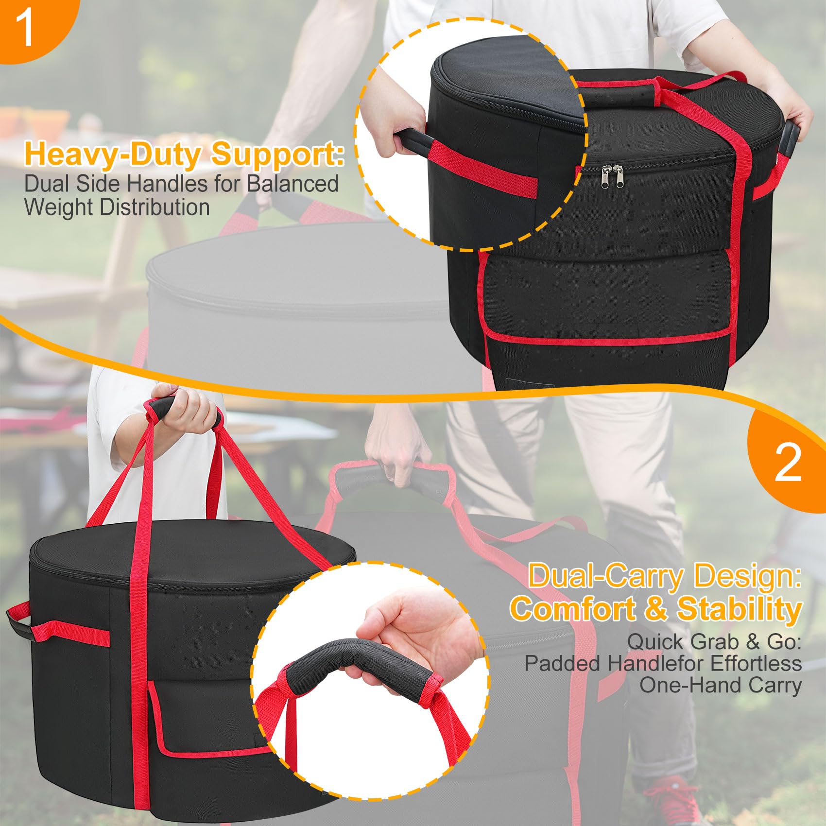 NettyPro underside showing non-slip feet, prevents sliding in transit