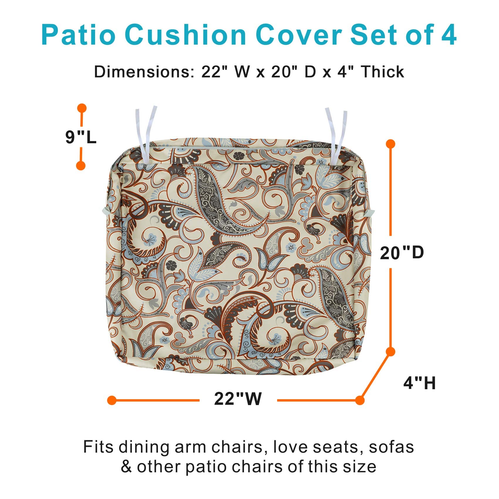 NettyPro side ties secured to chair keeping cushions stable in wind