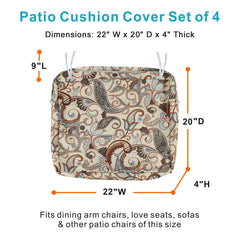 NettyPro side ties secured to chair keeping cushions stable in wind