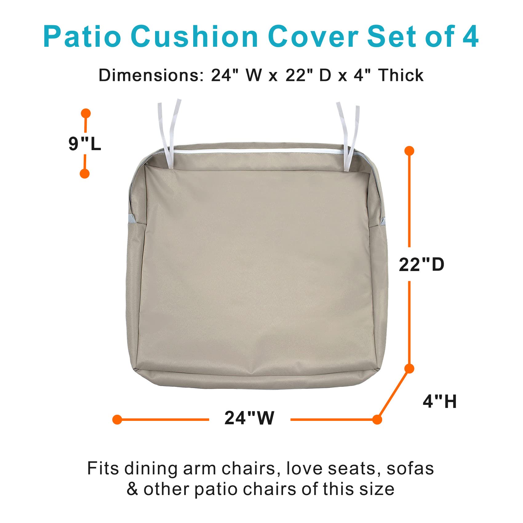 NettyPro side tie detail securing cover on chair to prevent slipping
