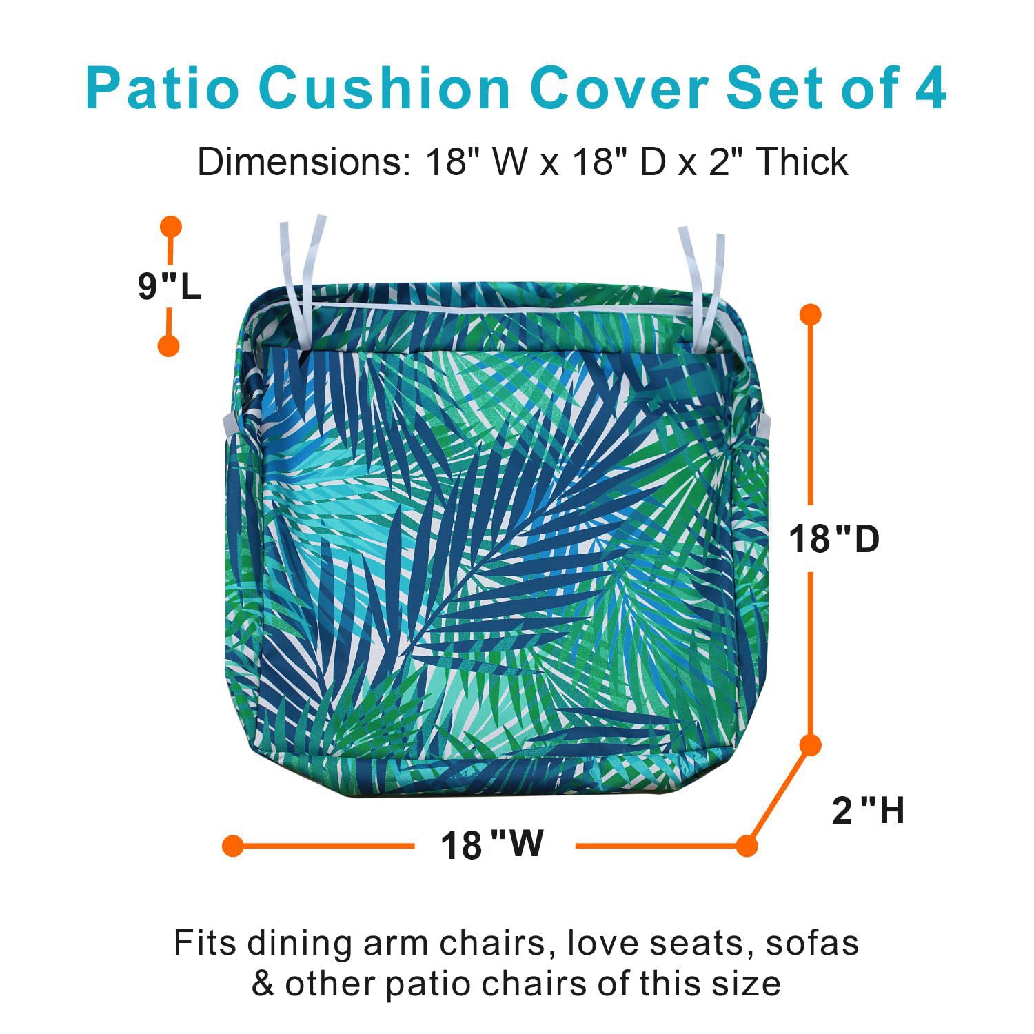 NettyPro side ties securing cushion to outdoor chair to prevent sliding