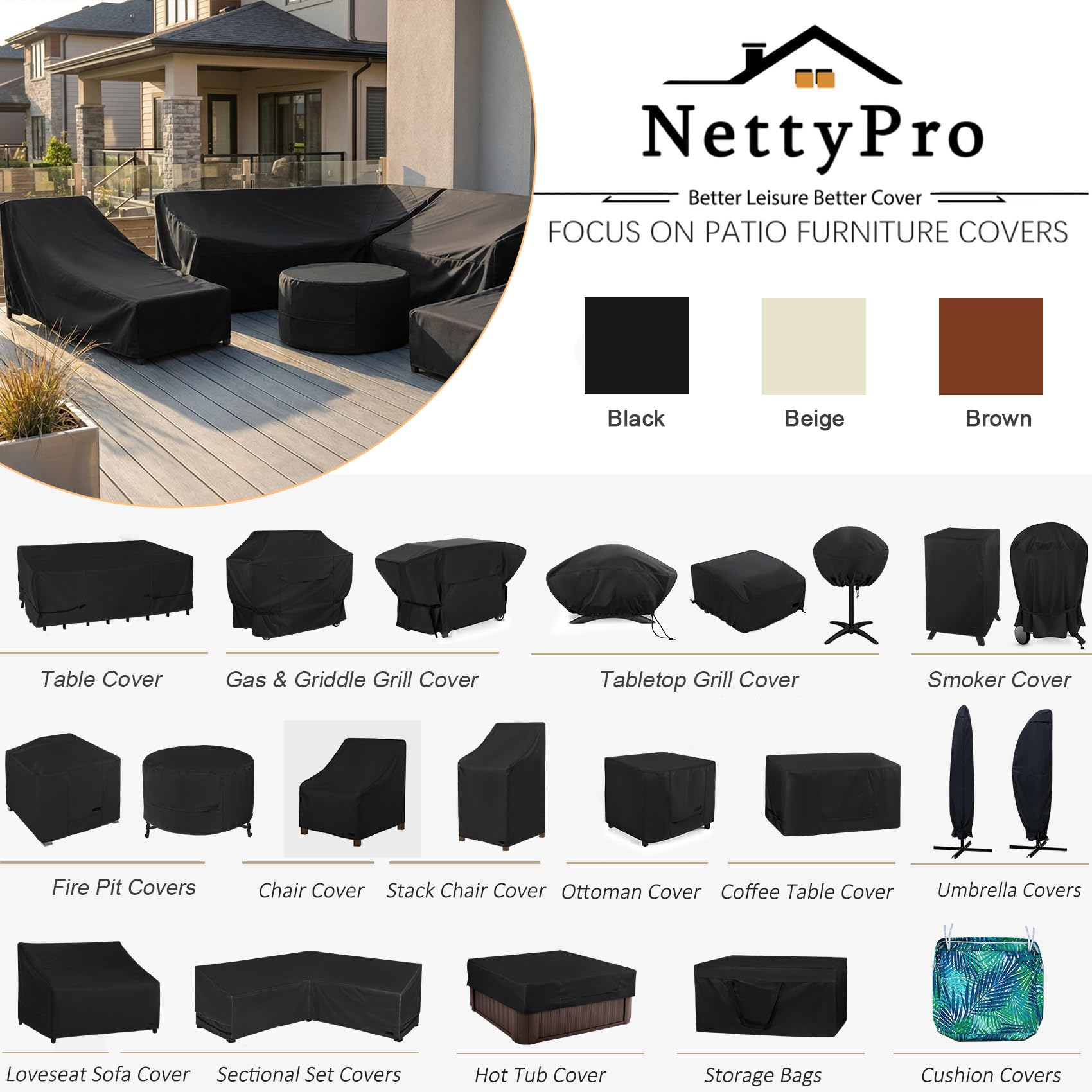 NettyPro cover compared to chair showing scale and coverage benefits