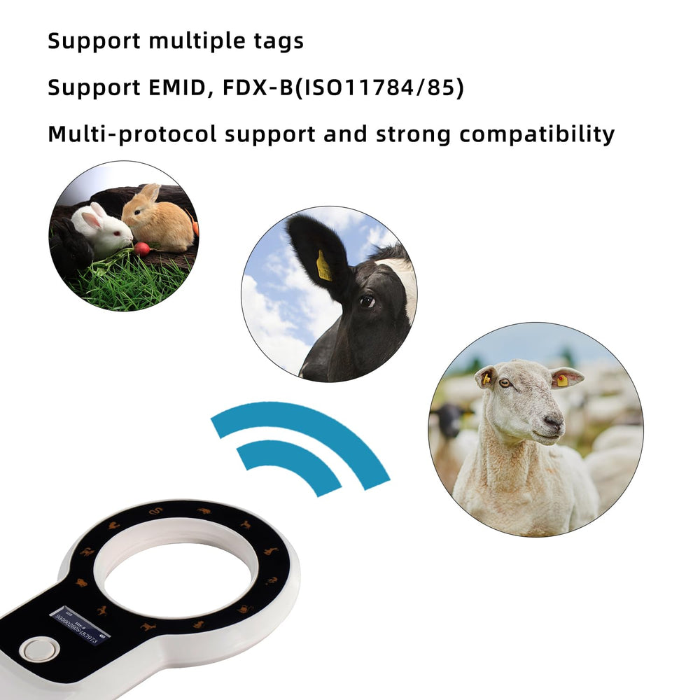 NetumScan scanning a dog collar demonstrating field use and quick identification benefit