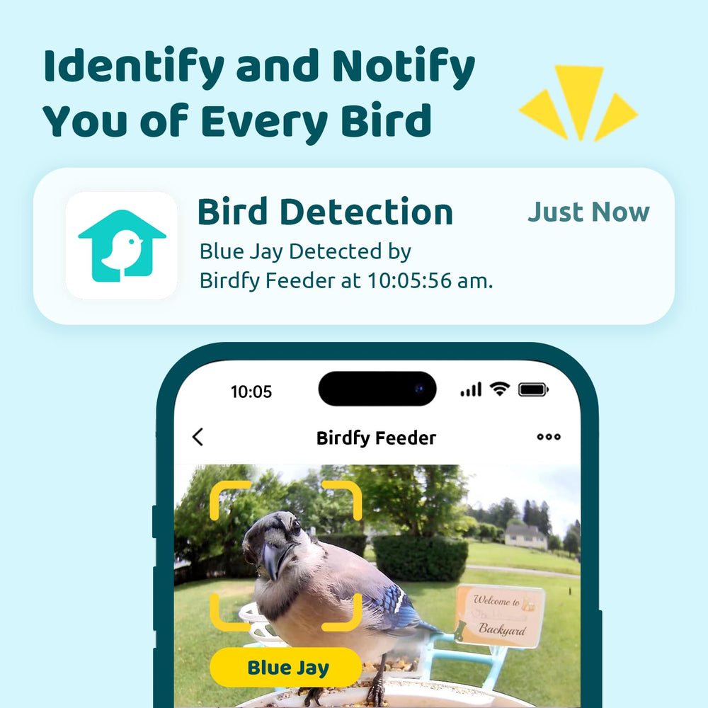 NETVUE birdfy closeup of camera lens, clarity for identifying species