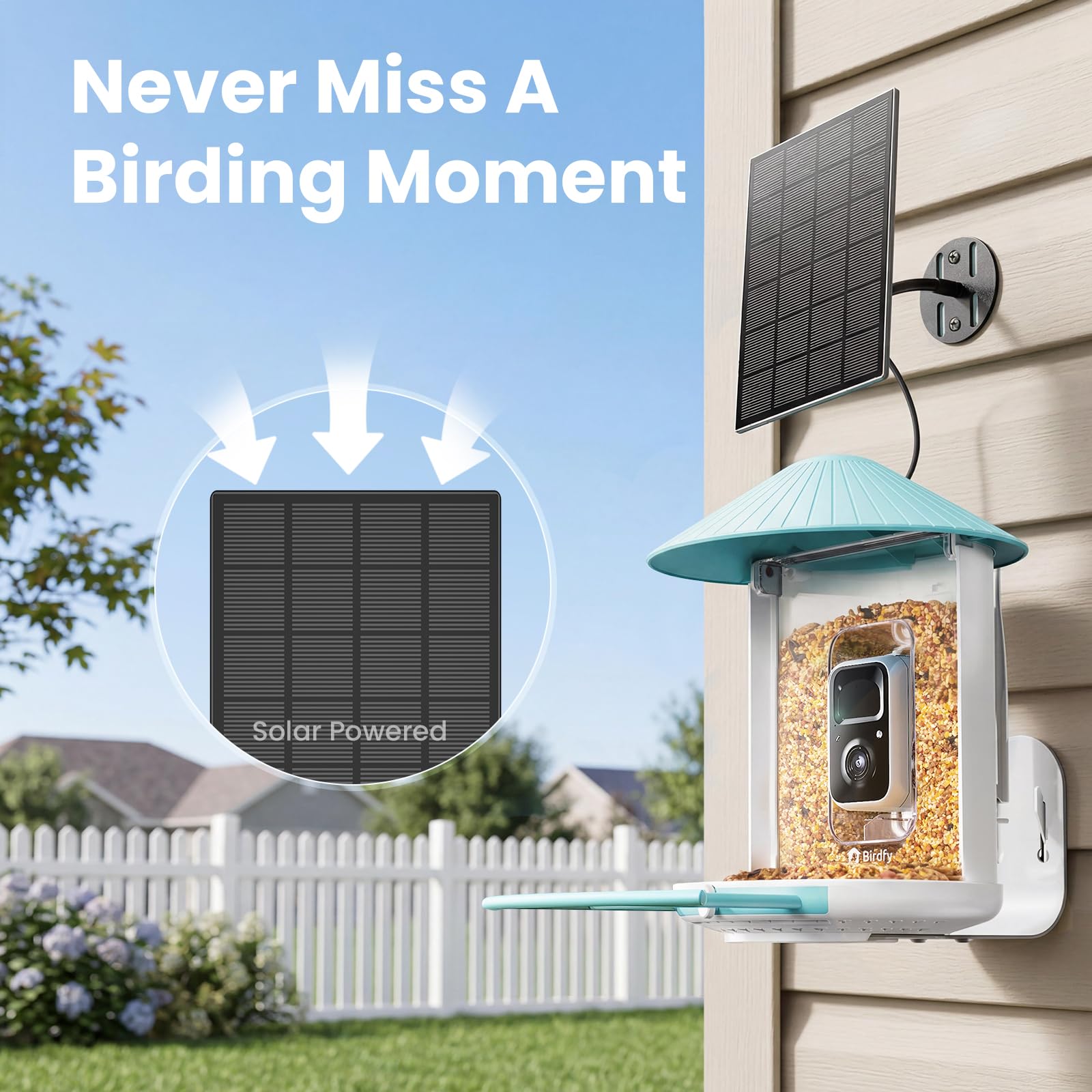 NETVUE by Birdfy open feeder showing easy cleaning access for durable upkeep