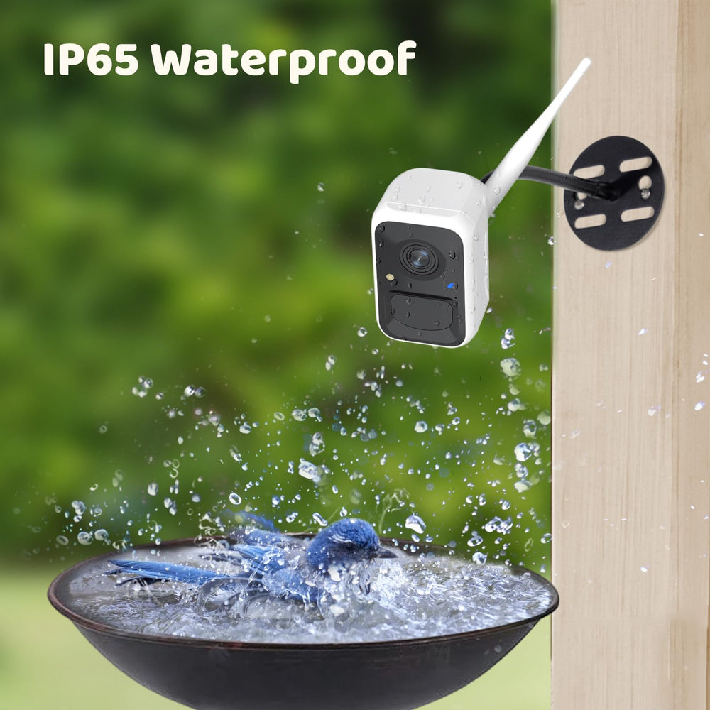 NETVUE packaging and accessories including bracket and clamp showing easy setup benefit