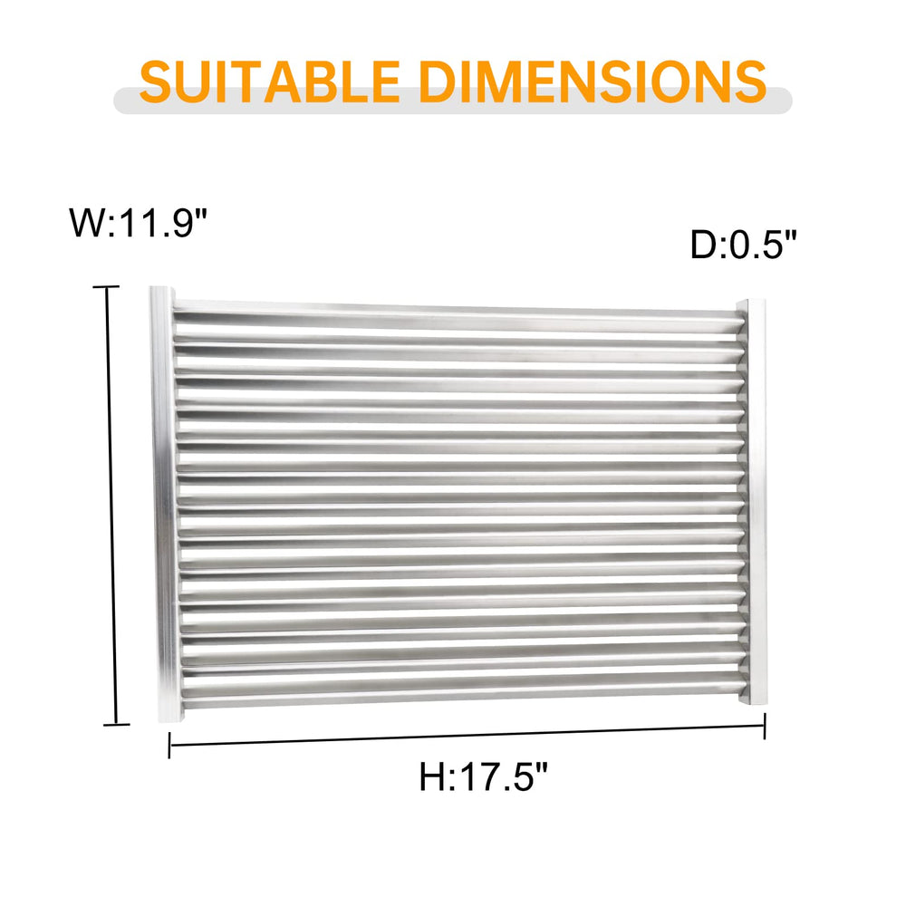 NEURARC close-up of grate bars highlighting smooth surface for easy cleanup