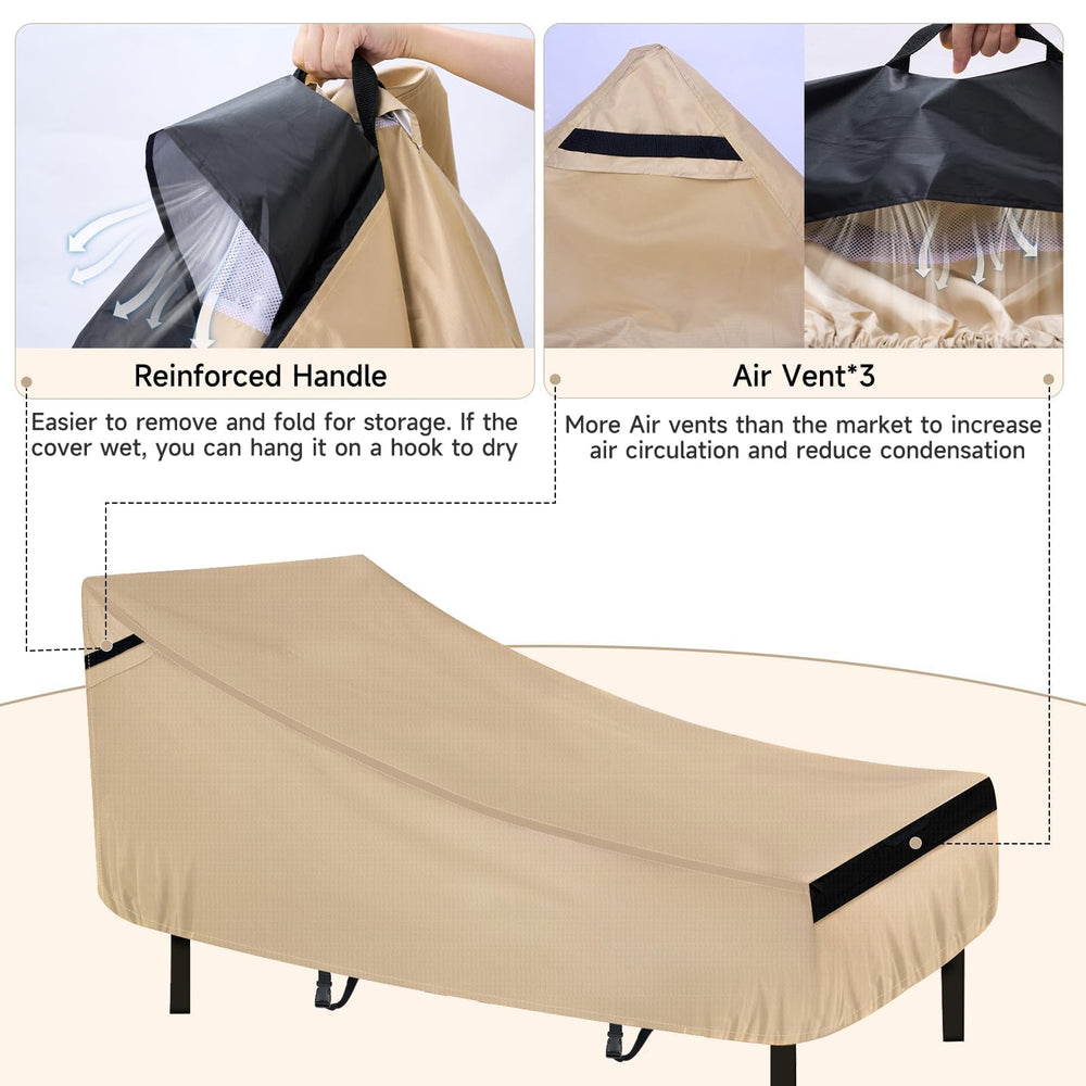 NEVERLAND adjustable buckles and straps securing cover against wind