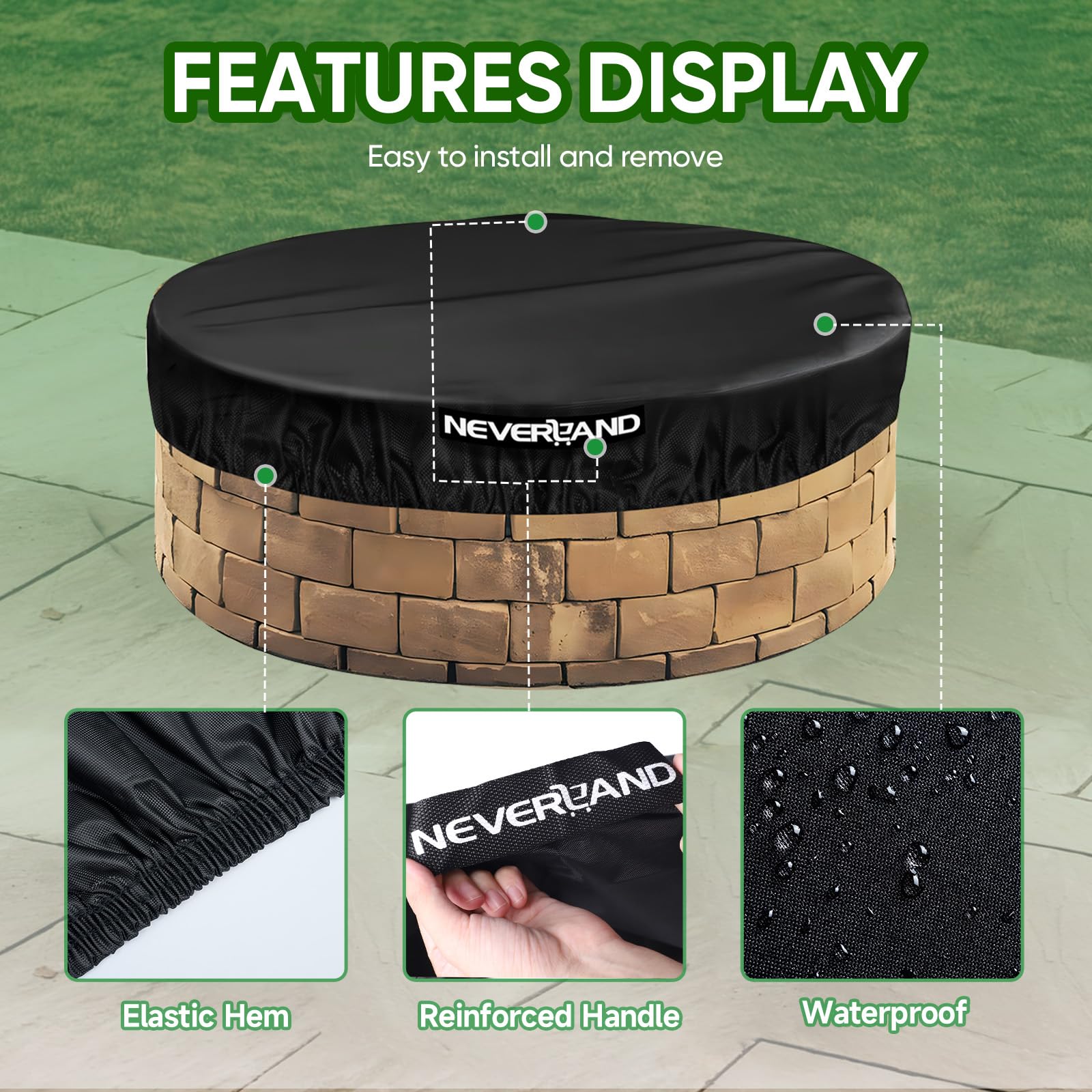 NEVERLAND elastic hem cord detail providing snug windproof hold