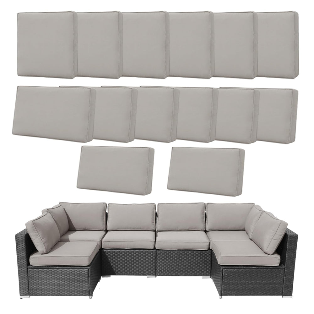 Nevsokio front view of light gray cover set showing neat fit and curb appeal