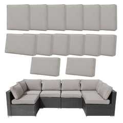 Nevsokio front view of light gray cover set showing neat fit and curb appeal